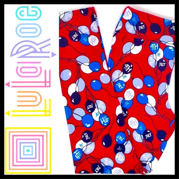LuLaRoe Pants - JULY 4th LuLaRoe OS Leggings Americana LLR